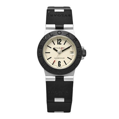 Bulgari Aluminum Rubber 32mm Diagono Quartz Watch 1 of 4