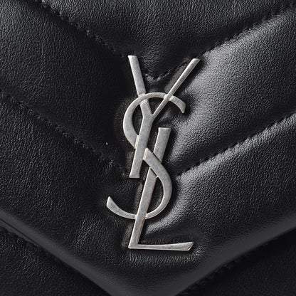 Saint Laurent Calfskin Y Quilted Monogram Toy Loulou Crossbody Bag Black 10 of 11