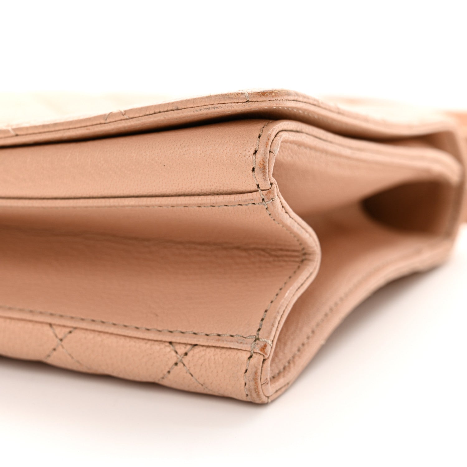 Chanel Goatskin Quilted Large Rita Top Handle Flap Beige 10 of 20