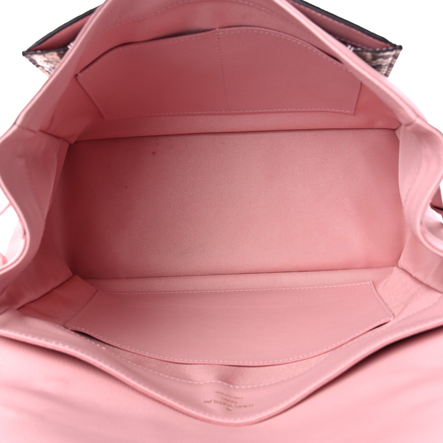 Louis Vuitton Calfskin Snakeskin Lockme MM Rose Ballerine 5 of 15