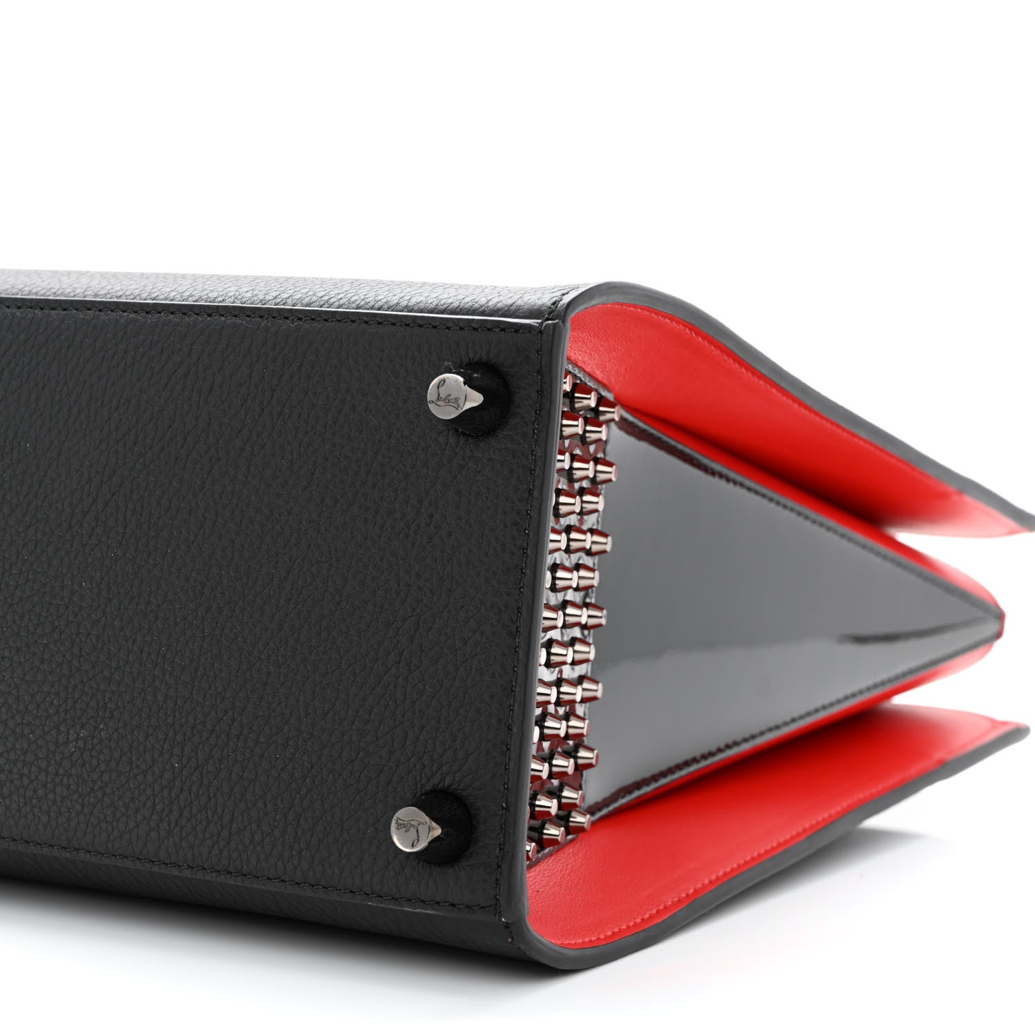 Christian Louboutin Calfskin Empire Patent Studded Medium Paloma Black 10 of 11