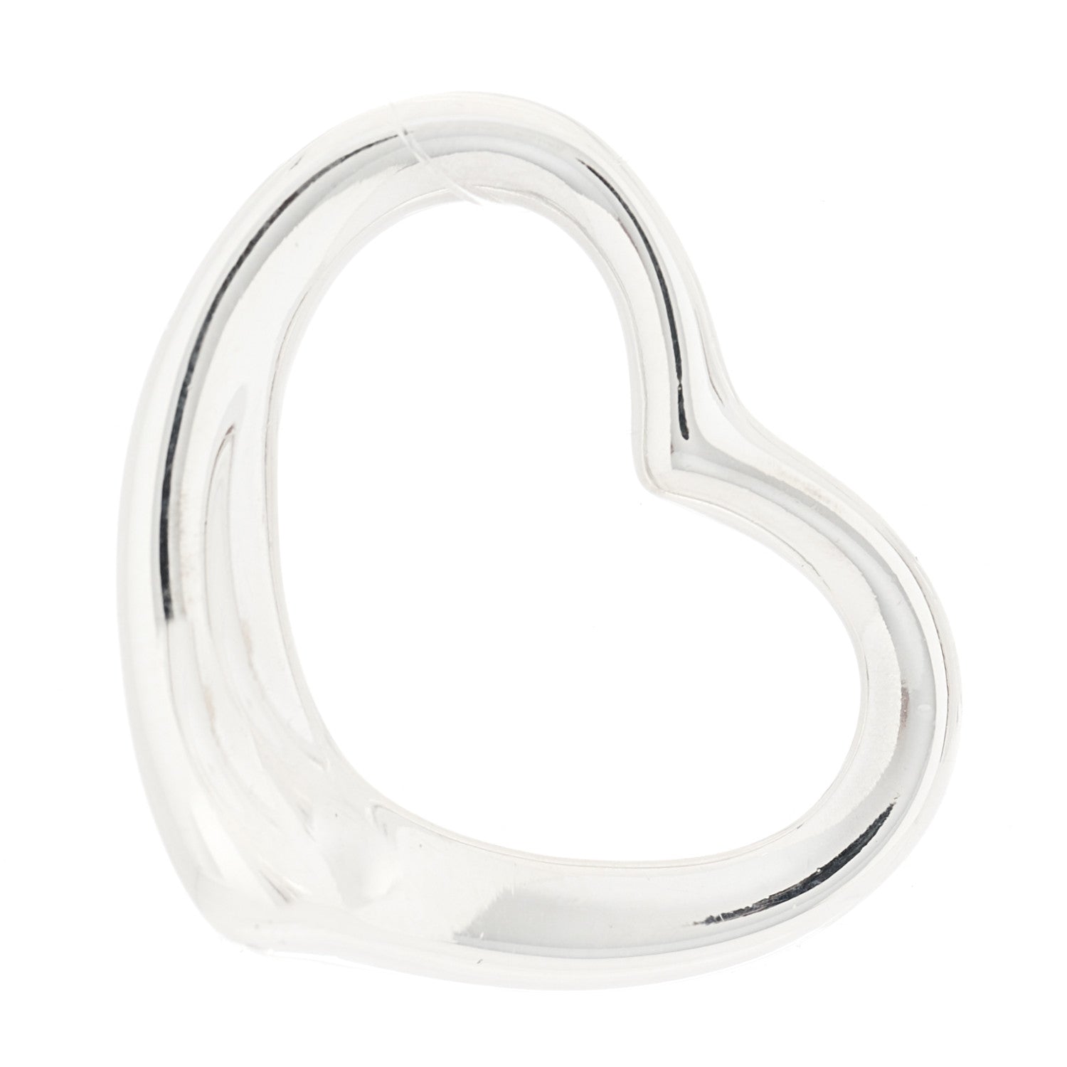 Tiffany Sterling Silver 22mm Elsa Peretti Open Heart Pendant 1 of 4