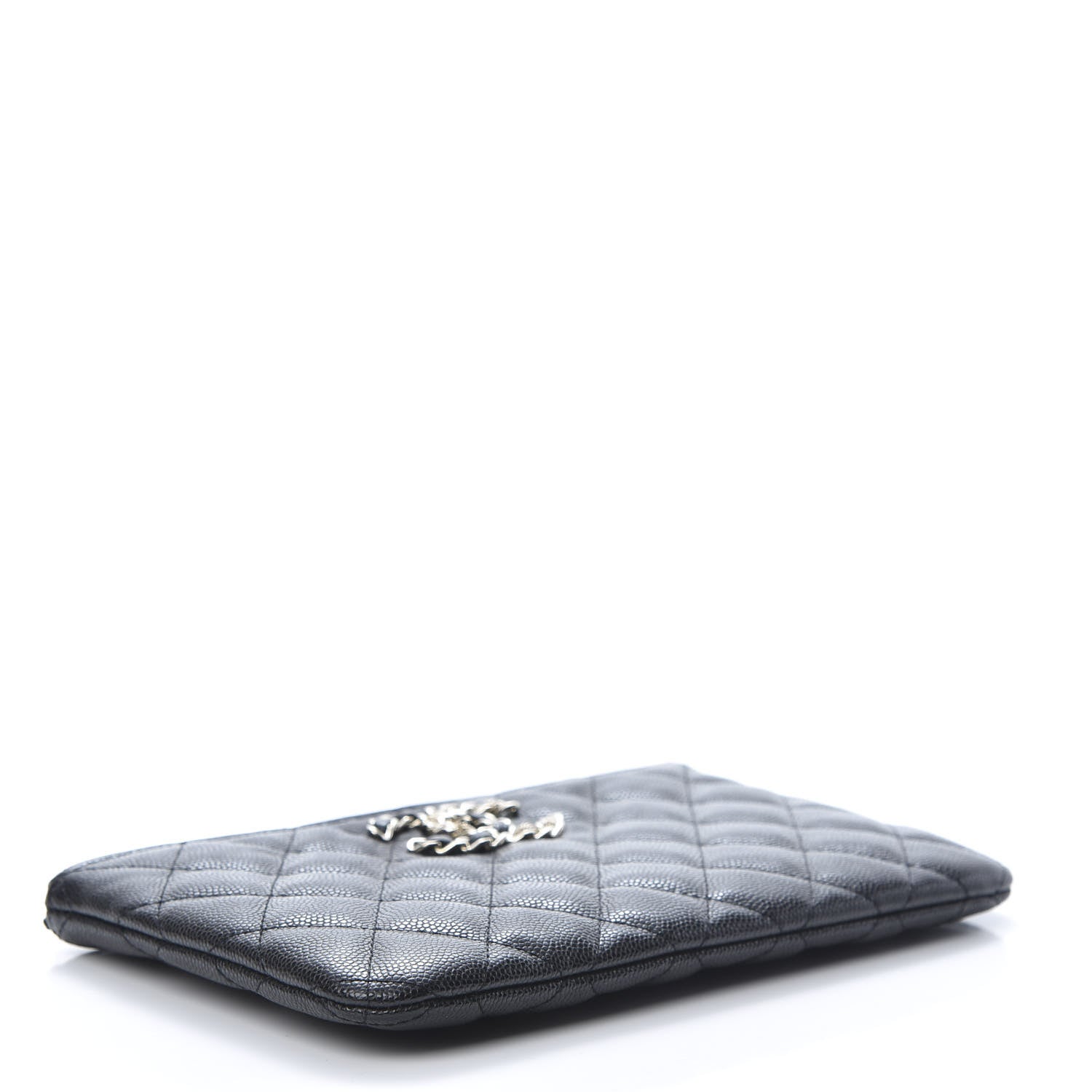 Chanel Caviar Quilted French New Wave Small CC Pouch Black 4 of 8