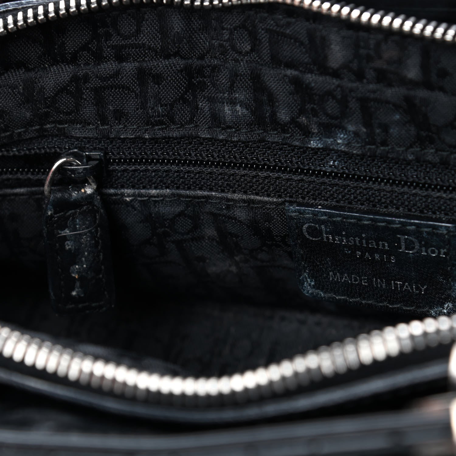 Christian Dior Patent Cannage Stitched Small Lady East West Lady Dior Black 6 of 6