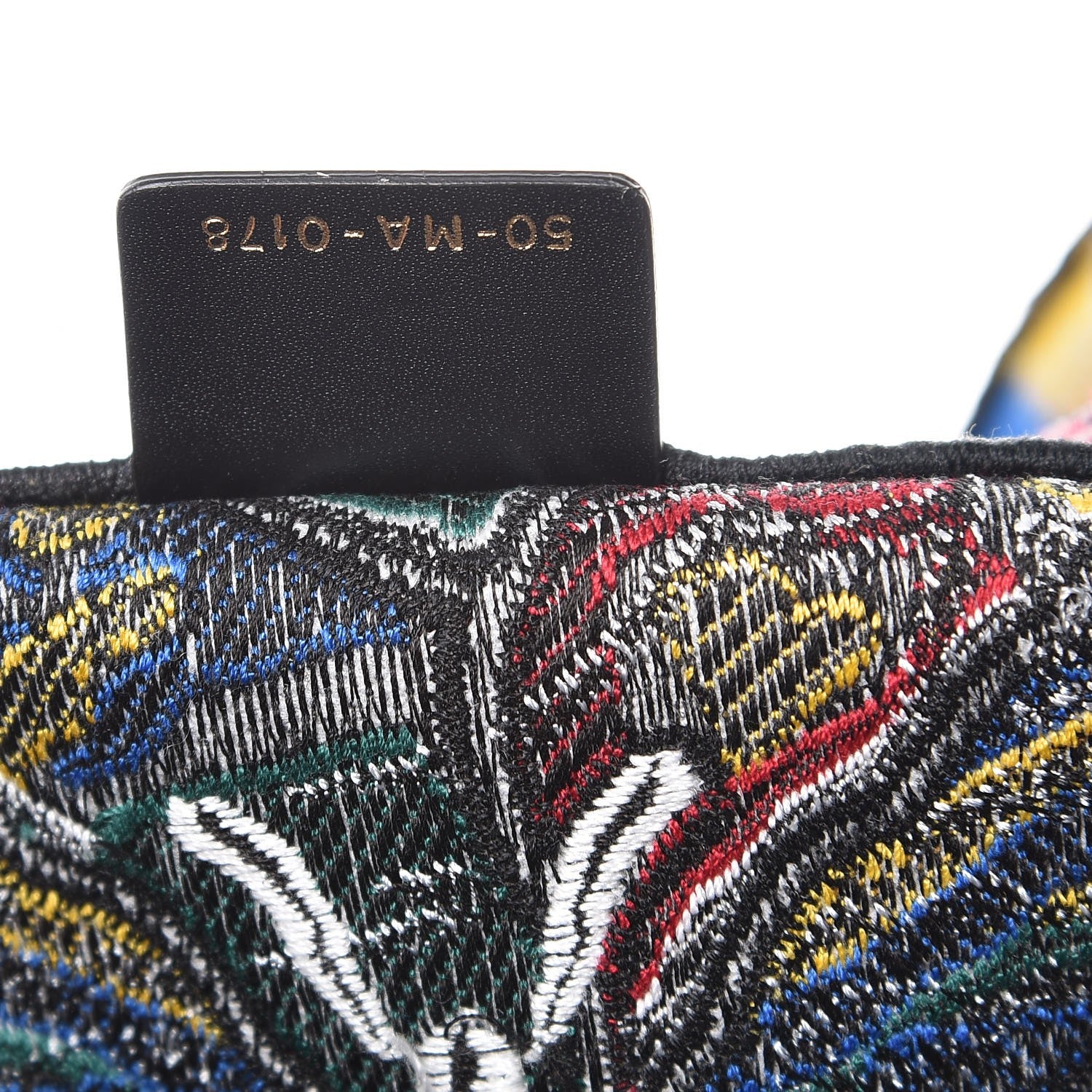 Christian Dior Canvas Embroidered Butterfly Book Tote Black Multicolor 7 of 9