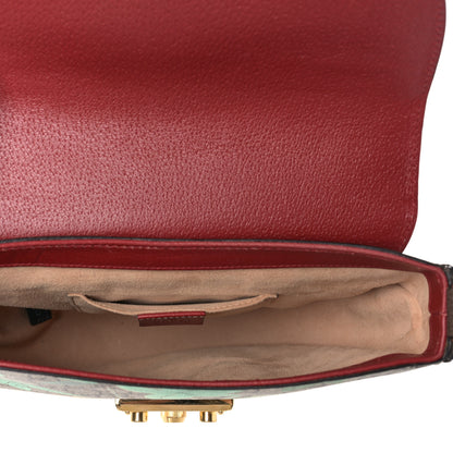 Gucci GG Supreme Monogram Tian Web Medium Padlock Messenger Shoulder Bag Beige Multicolor New Acero 5 of 10