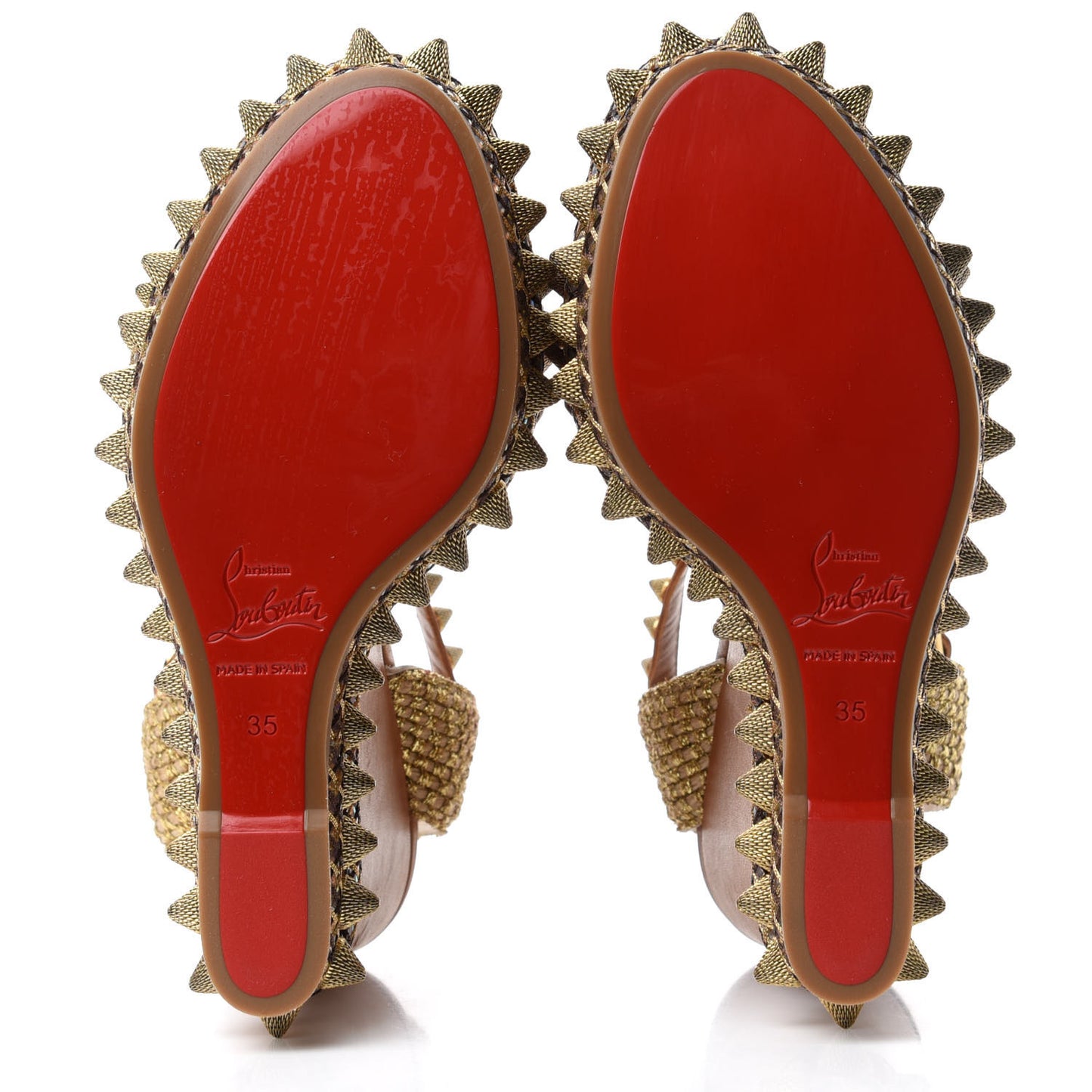 Calfskin Cordorella 110 Wedge Sandals 35 Version Cuoio