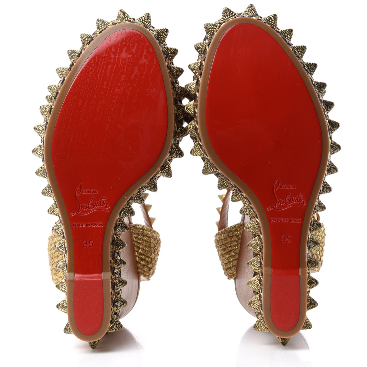 Christian Louboutin Calfskin Cordorella 110 Wedge Sandals 35 Version Cuoio 6 of 10