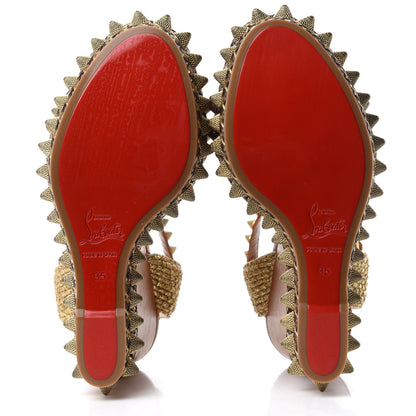 Christian Louboutin Calfskin Cordorella 110 Wedge Sandals 35 Version Cuoio 6 of 10
