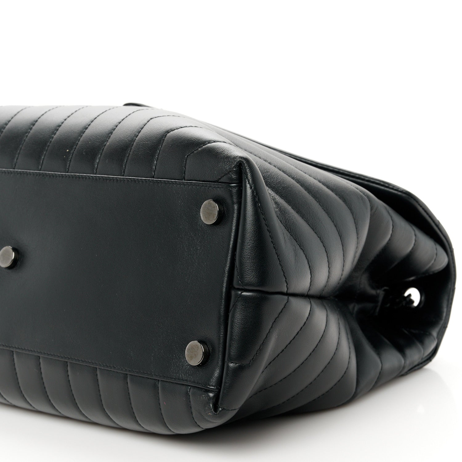 Saint Laurent Calfskin Y Quilted Monogram Monochrome Large Loulou Chain Satchel Black 11 of 11