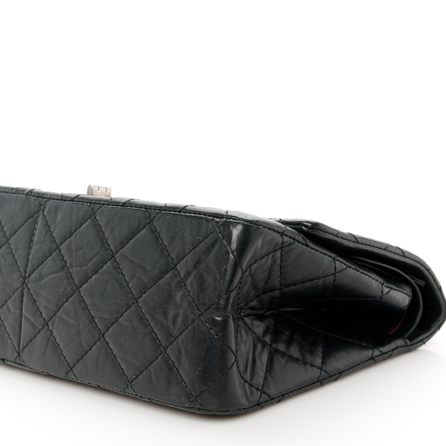 Aged Calfskin Quilted 2.55 Reissue 226 Flap Black