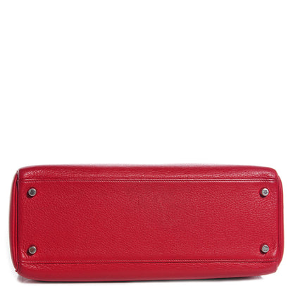 Hermes Taurillon Clemence Kelly Retourne 32 Rouge Garance 7 of 25