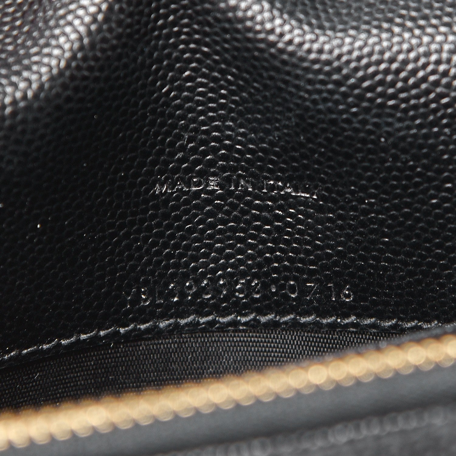 Saint Laurent Grain De Poudre Matelasse Chevron Monogram Envelope Chain Wallet Black 6 of 8