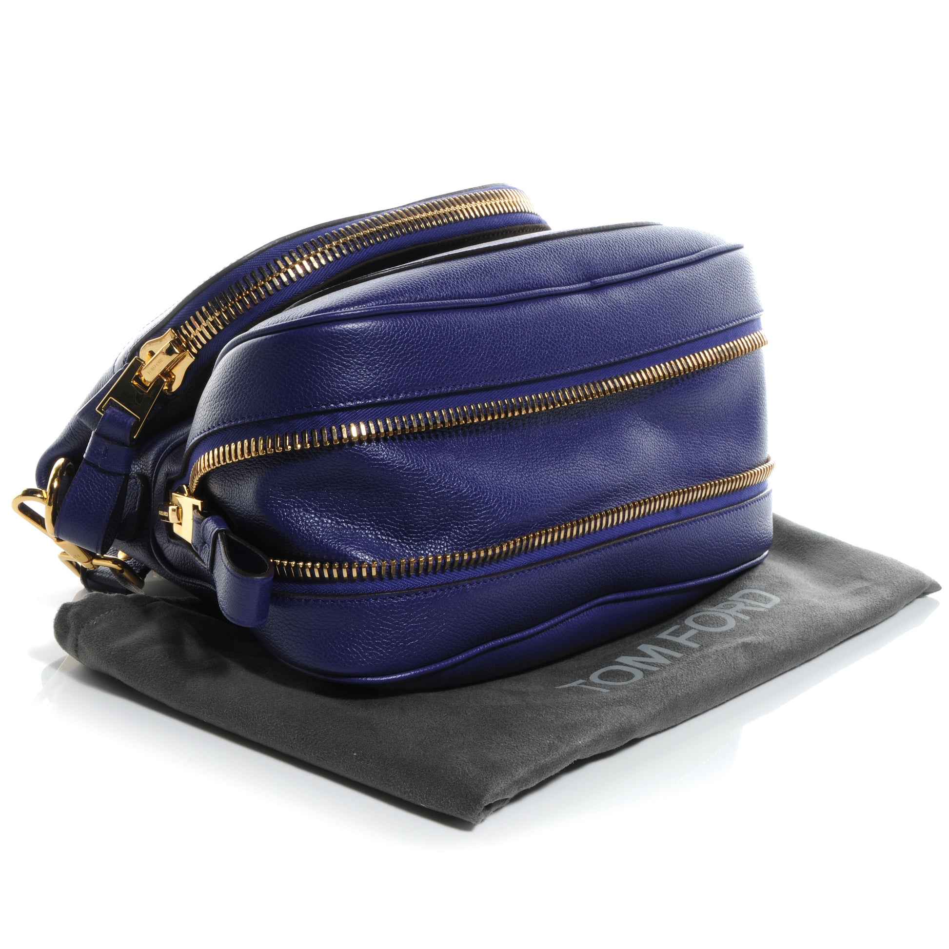 Tom Ford Grained Medium Jennifer Flap-Top Messenger Bag Royal Blue 4 of 8