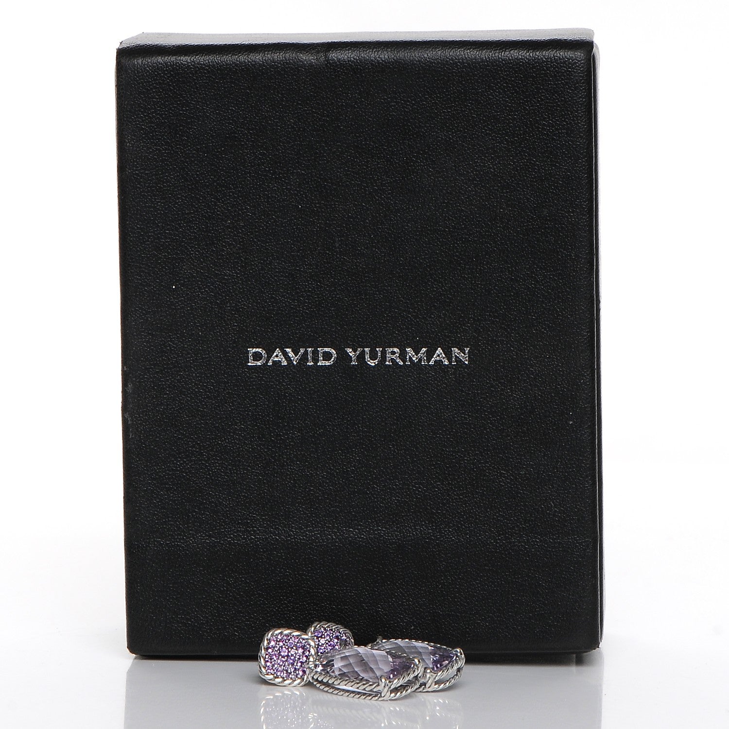 David Yurman Sterling Silver Lavender Amethyst 36mm Chatelaine Drop Earrings 7 of 8