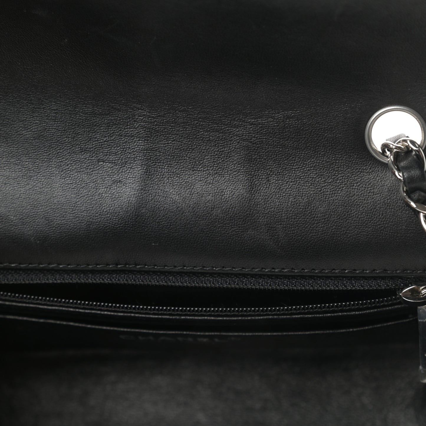 Lambskin Quilted Mini Rectangular Flap Black