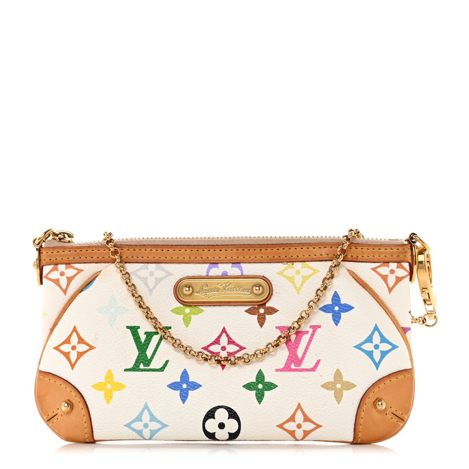 Louis Vuitton Monogram Multicolor Pochette Milla MM White 1 of 10