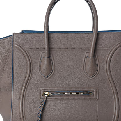 Celine Baby Grained Medium Phantom Luggage Taupe Blue Trim 9 of 14