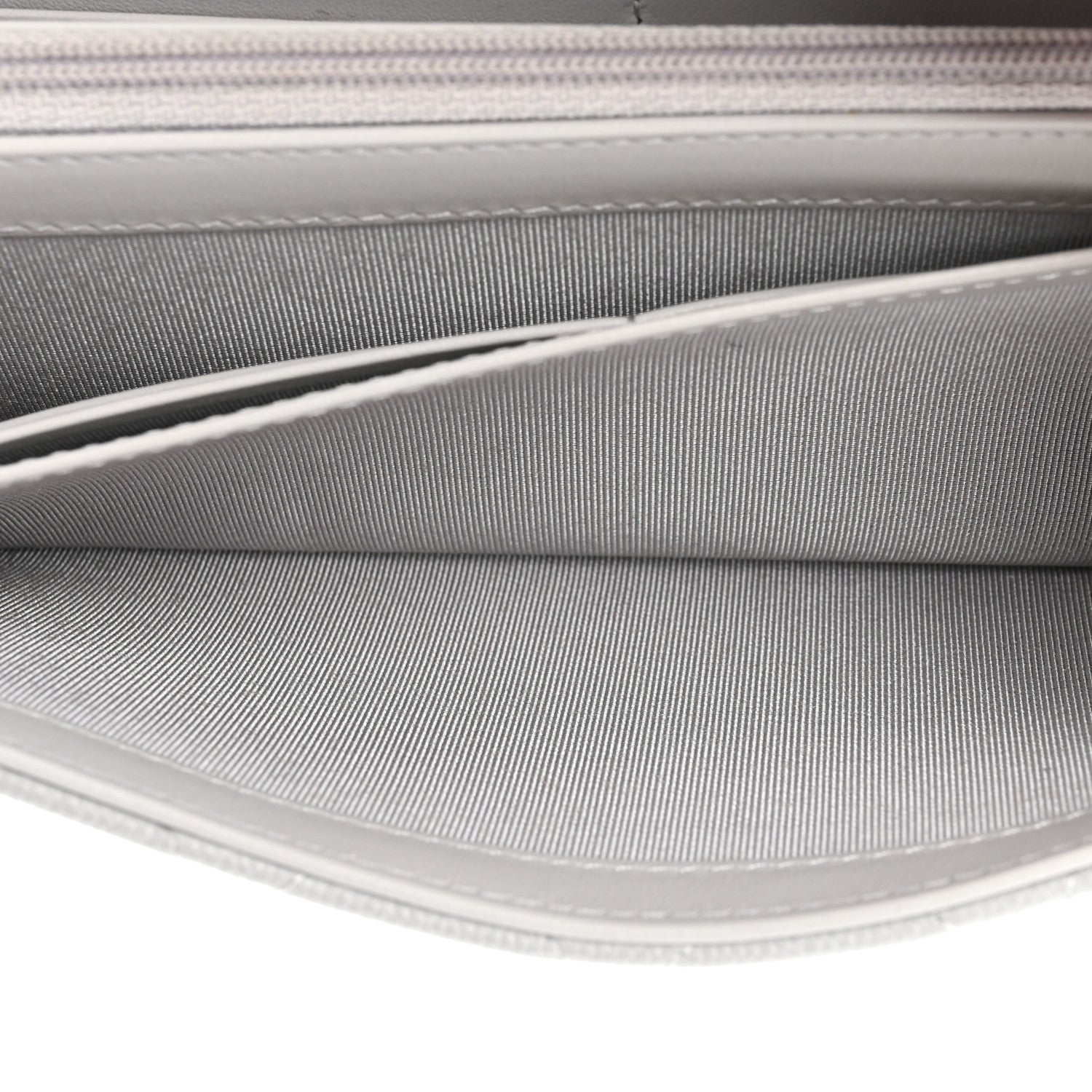 Chanel Caviar Quilted Large Gusset Flap Wallet Grey 5 of 19