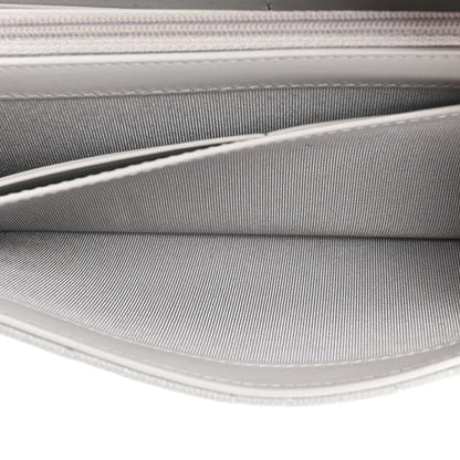Chanel Caviar Quilted Large Gusset Flap Wallet Grey 5 of 19