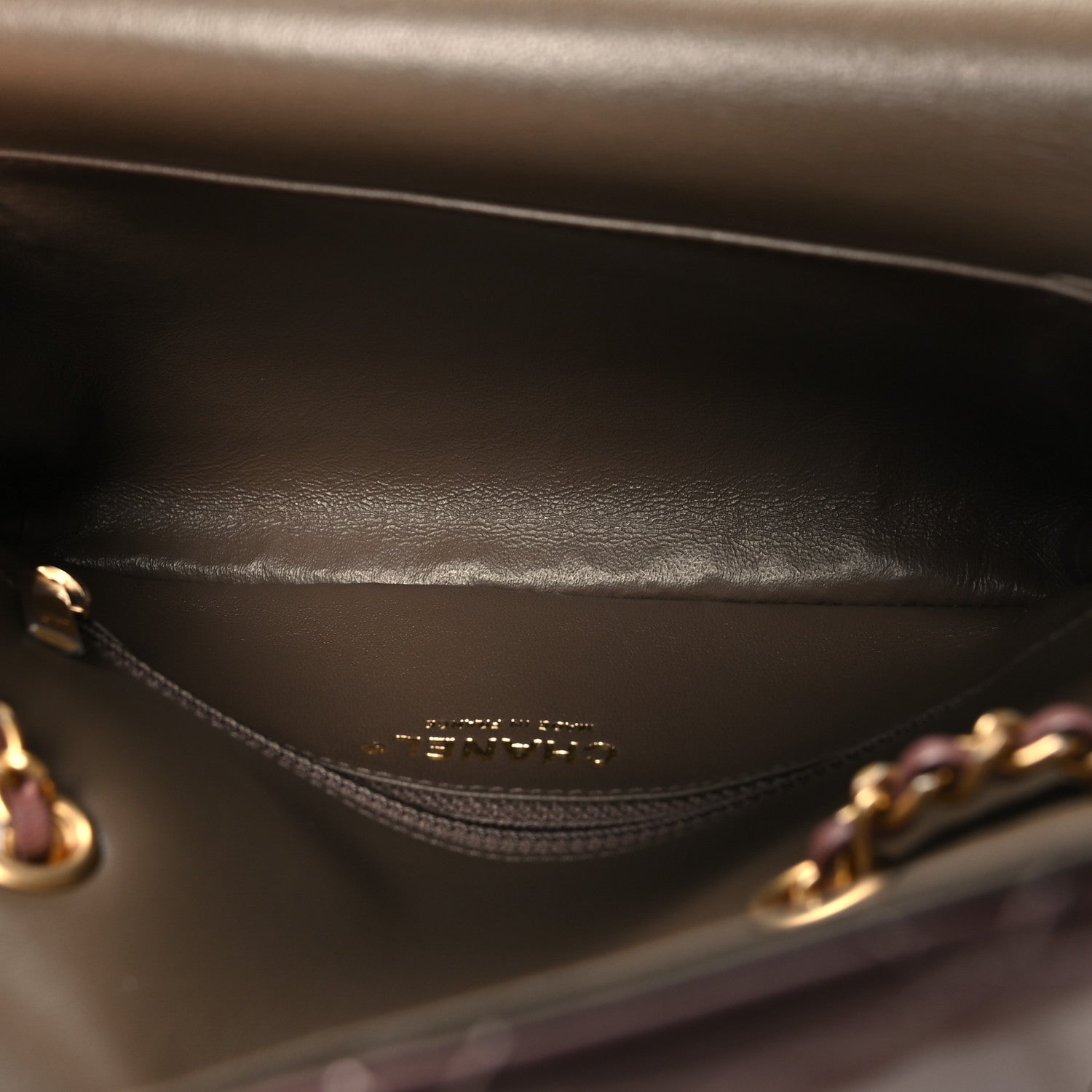 Chanel Lambskin Quilted Small CC Chic Flap Purple Brown 6 of 12