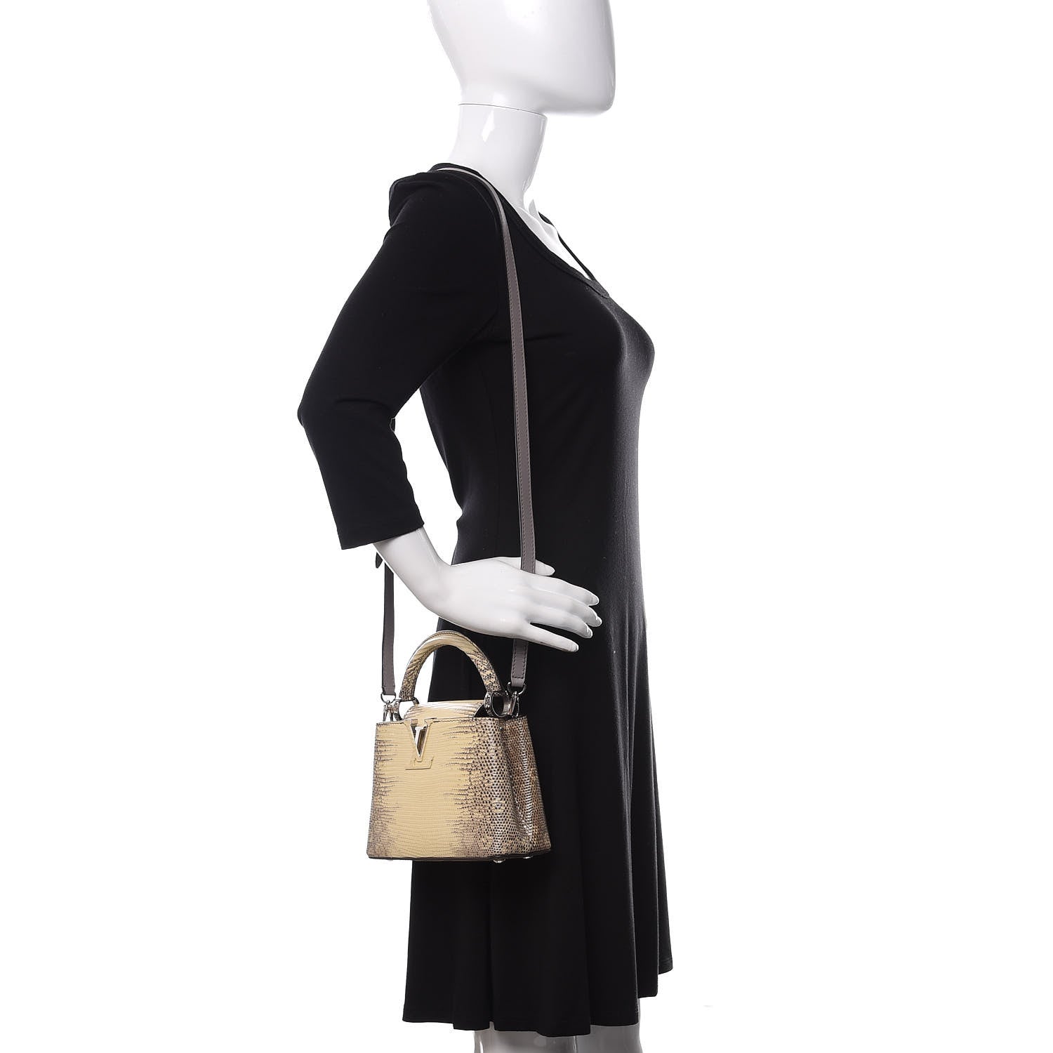 Louis Vuitton Lizard Ombre Capucines Mini Natural 2 of 10