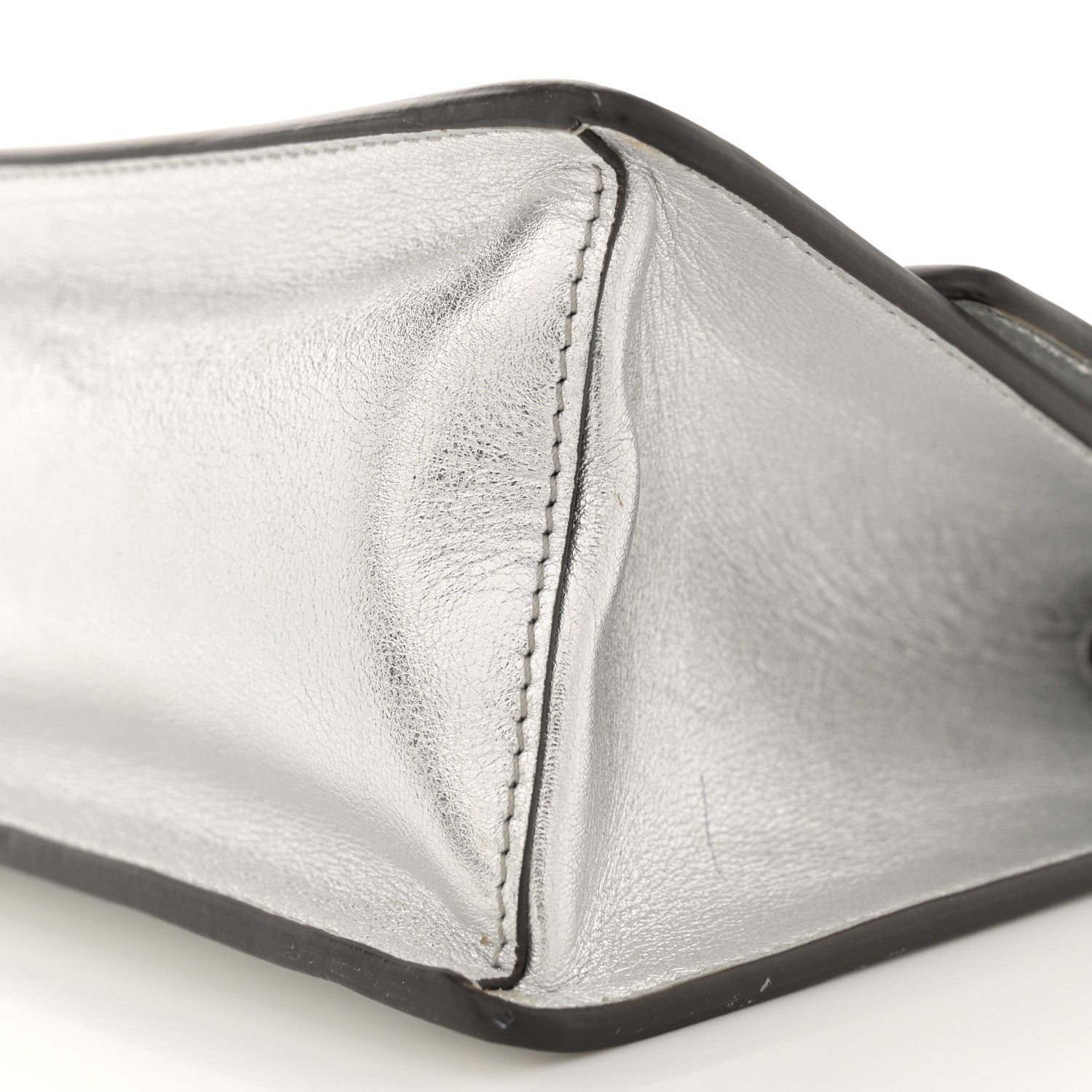Fendi Agnello Old Shine Small Kan U Shoulder Bag Silver 10 of 15