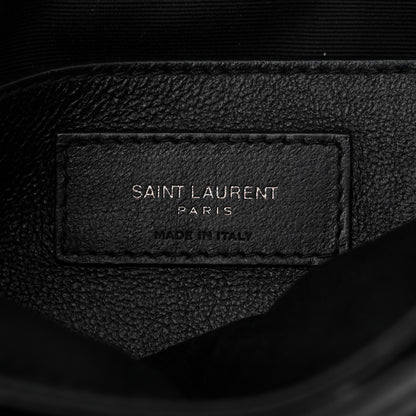 Saint Laurent Crinkled Calfskin Matelasse Monogram Baby Niki Chain Satchel Black 7 of 11