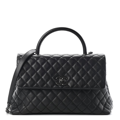 Chanel Caviar Quilted Medium Coco Handle Flap Black 1 of 9
