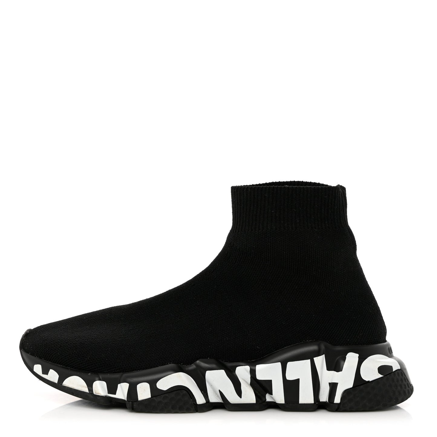 Neoprene Knit Womens Speed Graffiti Sneakers 37 Black White