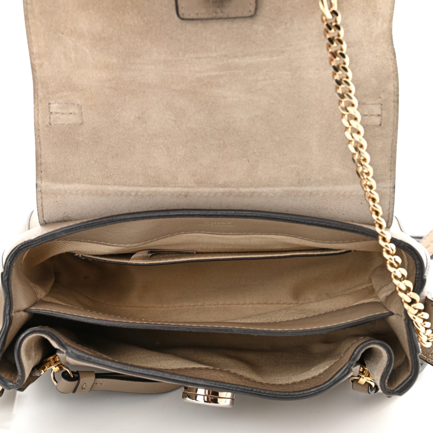 Calfskin Mini Faye Day Shoulder Bag Motty Grey
