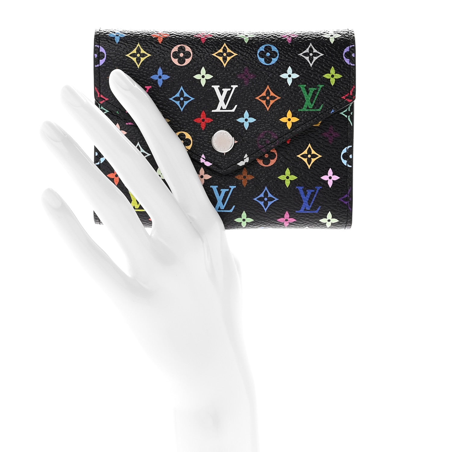 Louis Vuitton LV X TM Monogram Multicolor Victorine Wallet Black 4 of 7