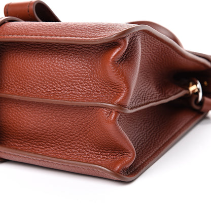 Chloe Shiny Grained Calfskin Medium Aby Day Shoulder Bag Sepia Brown 9 of 9