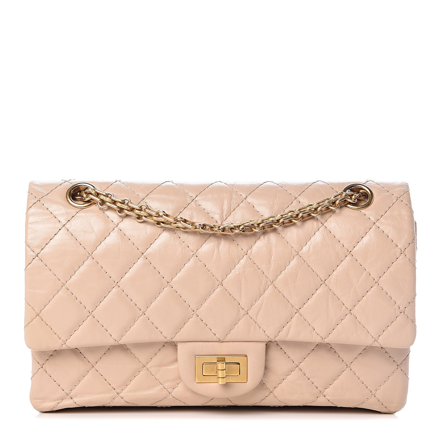 Chanel Aged Calfskin Quilted 2.55 Reissue 225 Flap Beige 1 of 12