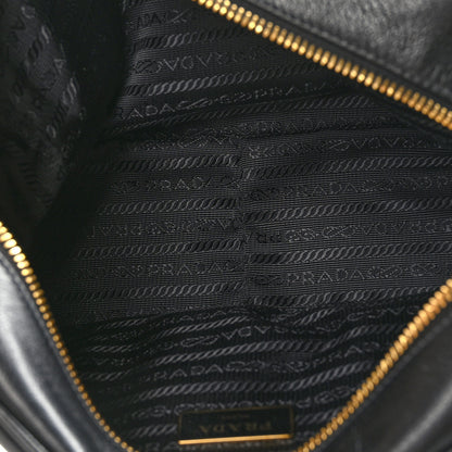Prada Glace Calfskin Embossed Logo Crossbody Black 5 of 8