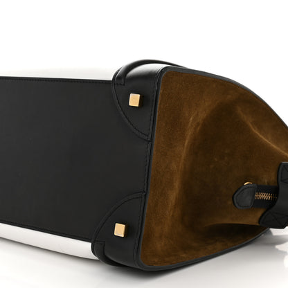 Celine Smooth Calfskin Suede Mini Tri-Color Luggage White 10 of 12