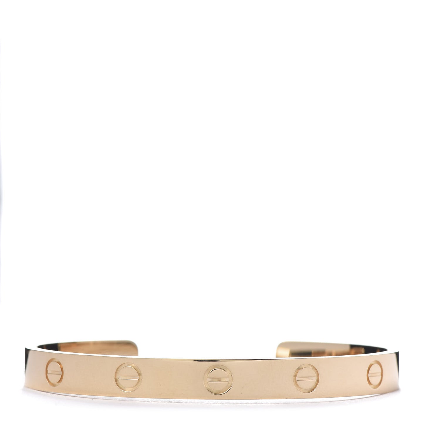 18K Yellow Gold LOVE Cuff Bracelet 17
