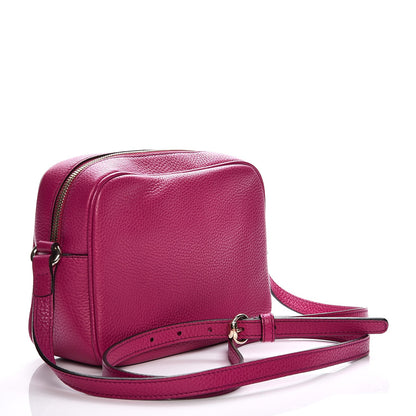 Gucci Pebbled Calfskin Small Soho Disco Bag Bright Bougainvillea 3 of 7