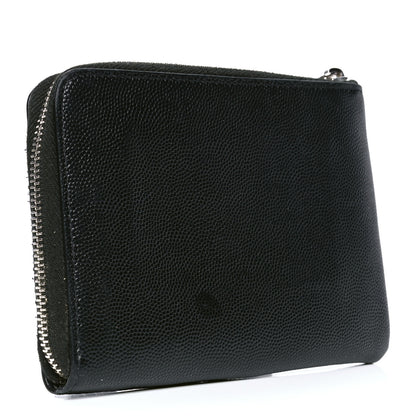 Saint Laurent Grain de Poudre Key Pouch Black 2 of 5