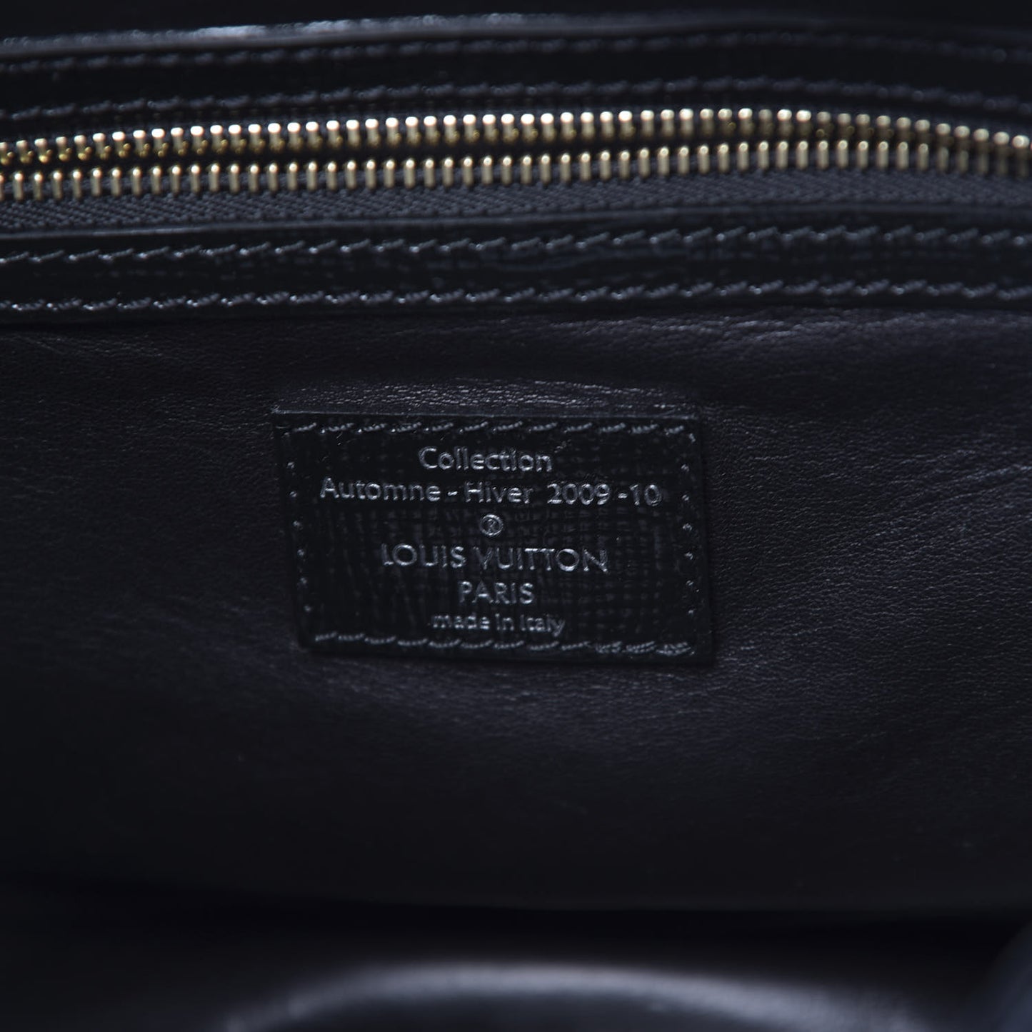 Satin Quilted Monogram Coquette Pochette Navy