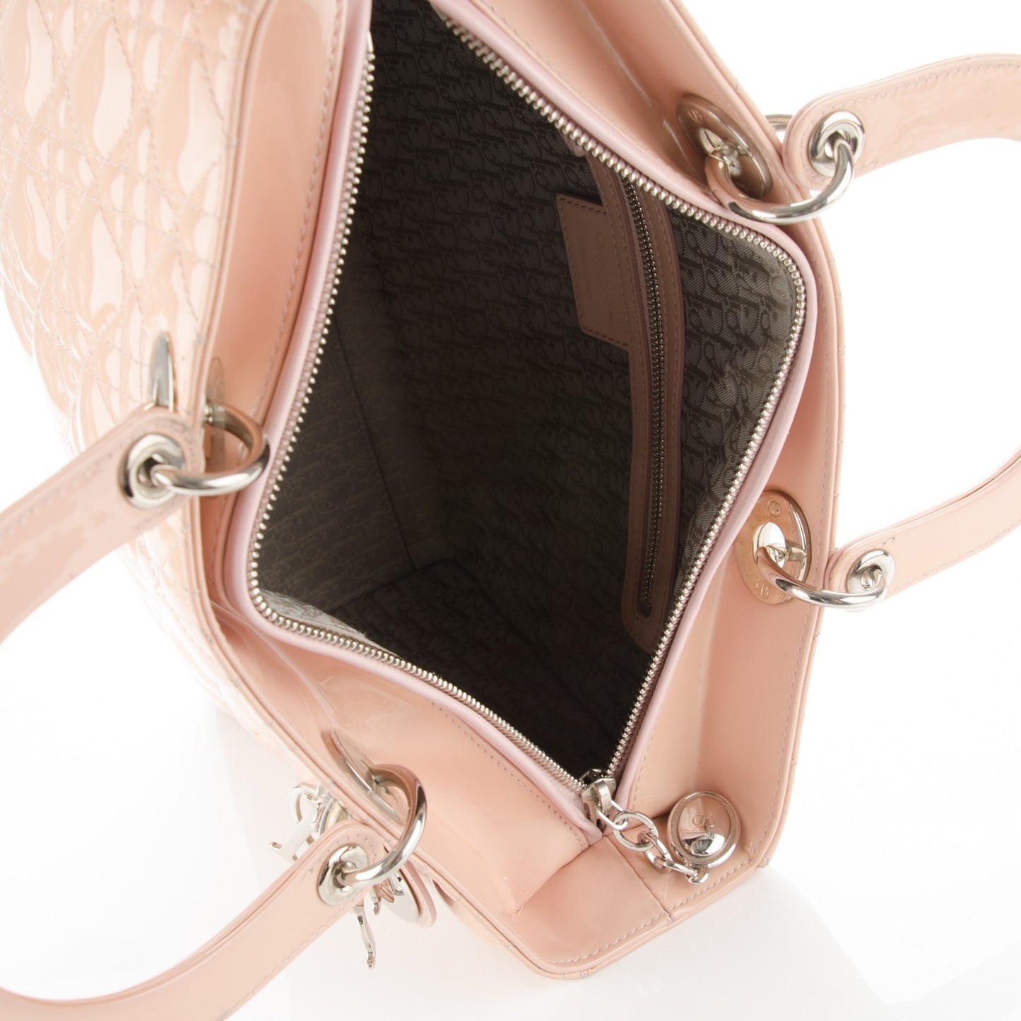 Patent Cannage Large Lady Dior Light Pink