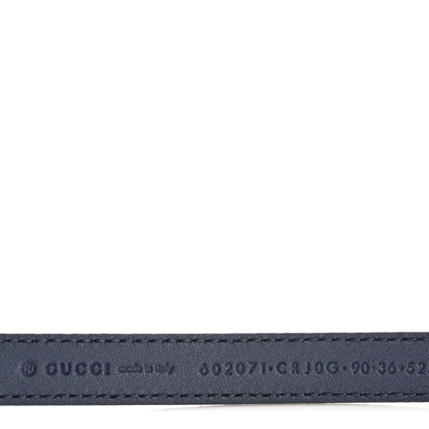 Gucci Suede Calfskin Torchon Double G 15mm Belt 90 36 Blue Agata 5 of 8