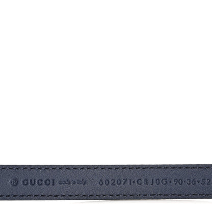 Gucci Suede Calfskin Torchon Double G 15mm Belt 90 36 Blue Agata 5 of 8