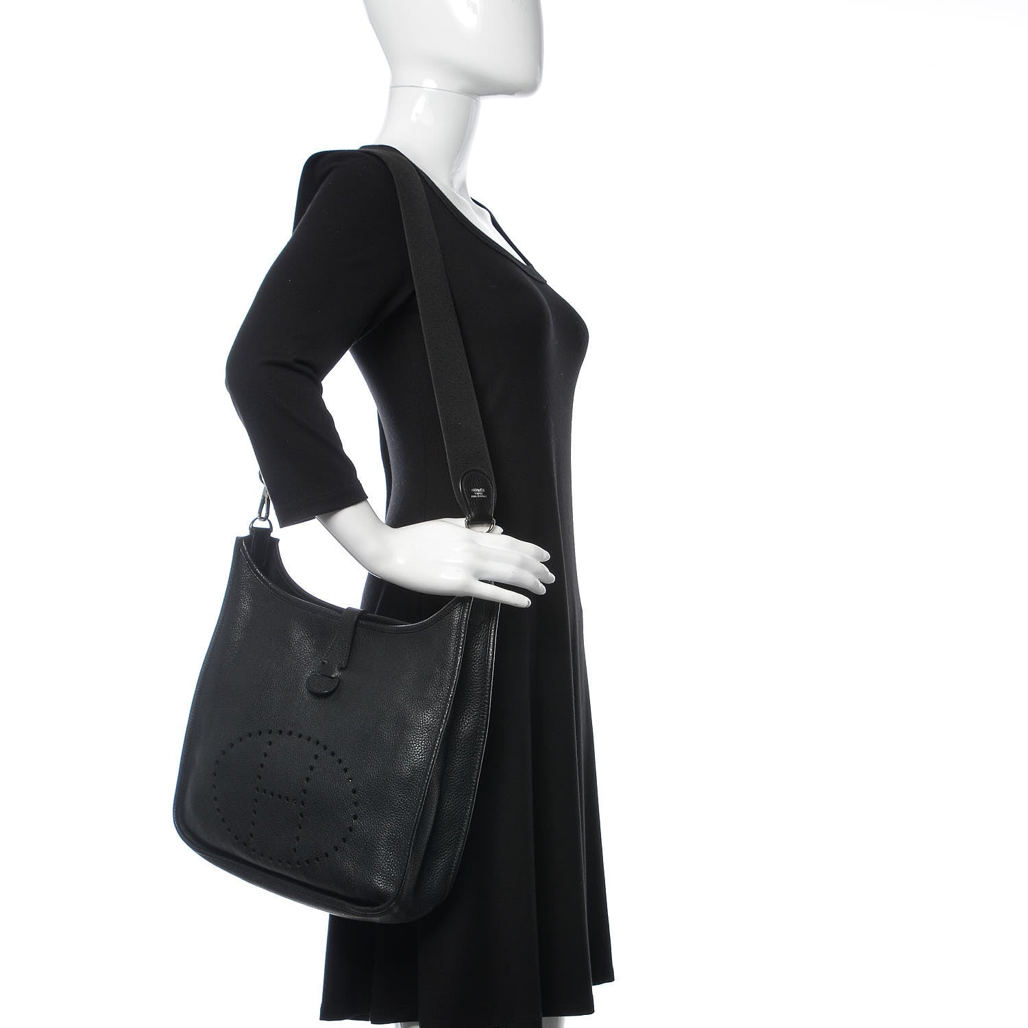 Hermes Taurillon Clemence Evelyne PM Black 2 of 9