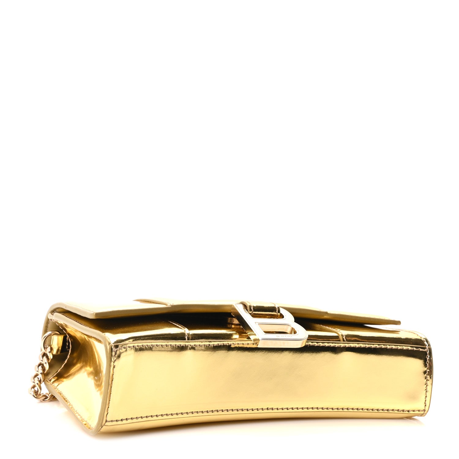 Balenciaga Mirror Calfskin Hourglass Chain Bag Gold 4 of 9
