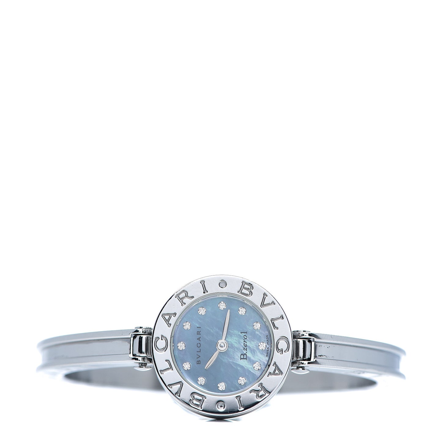 Stainless Steel Diamond Blue Mother of Pearl 22mm B.zero1 Quartz Watch