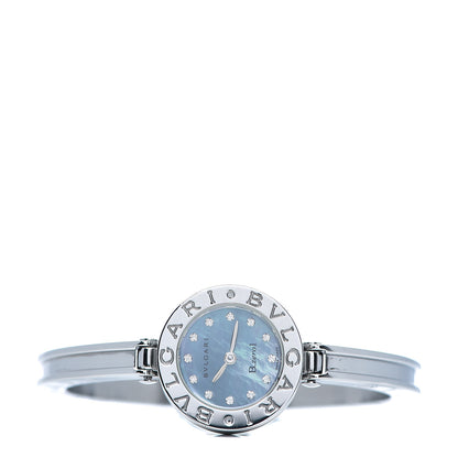 Bulgari Stainless Steel Diamond Blue Mother of Pearl 22mm B.zero1 Quartz Watch 2 of 4