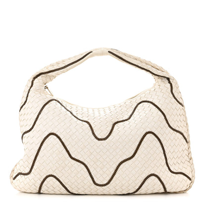 Bottega Veneta Nappa Intrecciato Medium Veneta Chain Hobo White 1 of 14