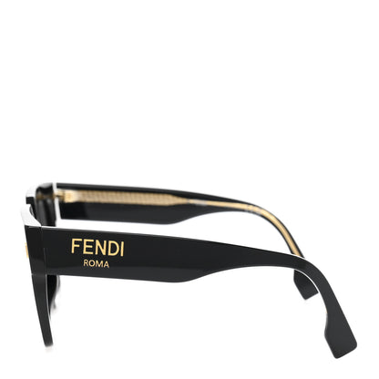 Fendi Acetate Fendi Square Sunglasses FE40101I Black 3 of 7