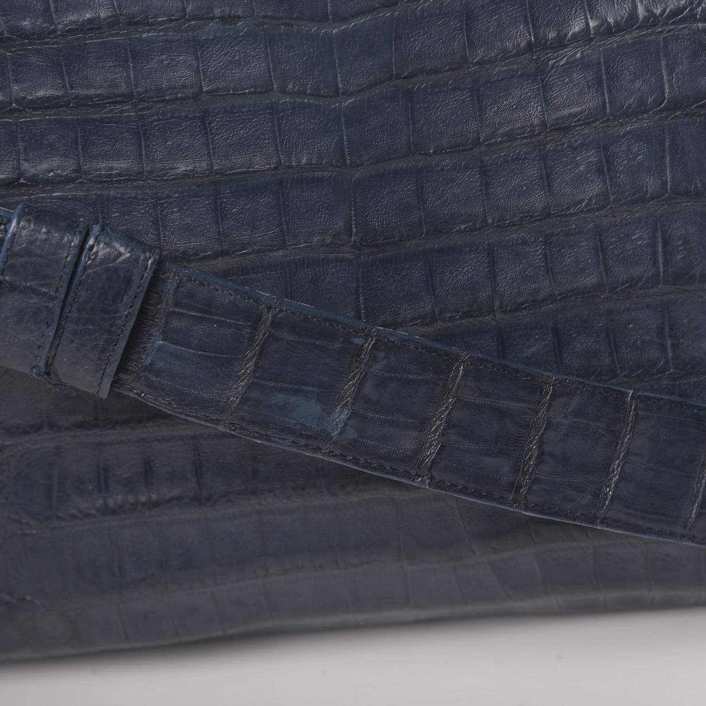 Crocodile Crossbody Bag Dark Blue